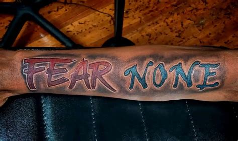 fear no evil tattoo|fear none but god tattoo.